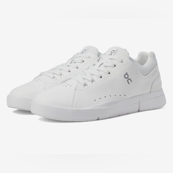 On Clouds Shoes - *Barely Worn* On Roger Advantage 1 Women's White Leather Sneakers, Size 9.5